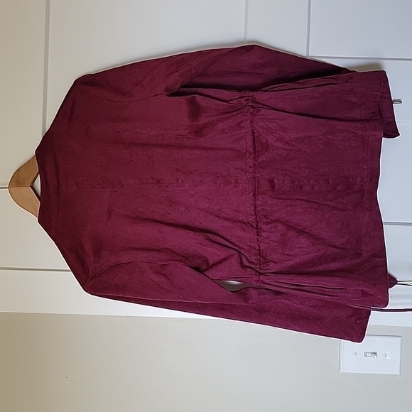 NWT (BLANKNYC) Faux Suede Drape Jacket-Amethyst - Picture 7 of 9